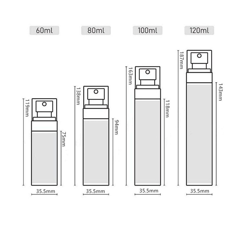 HOBBYIN 60ml / 80ml / 100ml / 120ml Chai Xịt Nước Hoa Du Lịch Báo Chí Nước Hoa Atomizer Phụ Kiện Du Lịch Có Thể Đổ Lại