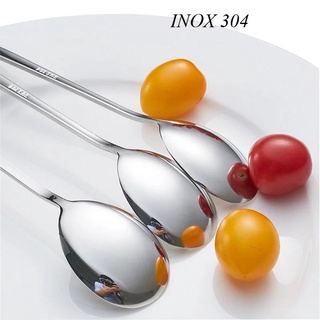 Combo 10 Muỗng INOX SUS 304-Thìa Ăn Cơm Kiểu Thìa Hàn Quốc Size Lớn Dài 20.5cm