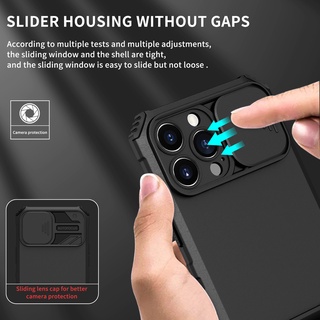 Ốp Điện Thoại Siêu Mỏng Chống Sốc Có Thanh Trượt Bảo Vệ Camera Cho iphone 13 Pro Max 7 8 Plus X Xs Max XR