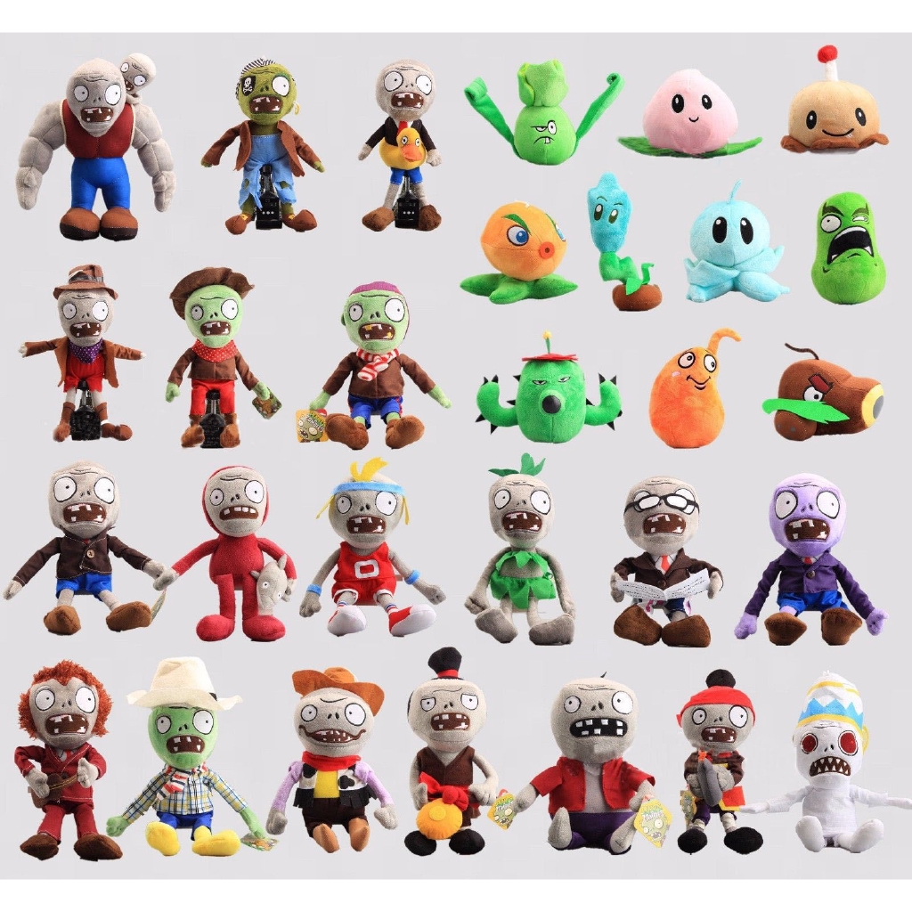 Plants vs Zombies Đồ chơi nhồi bông búp bê sang trọng mềm mại 13cm-35cm