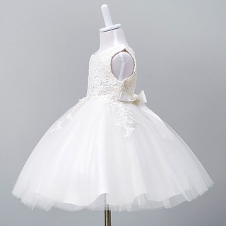 1-12 Tuổi Tập Đi Cho Bé Tutu Đầm Trắng Đỏ Bóng Cho Tiệc Sân Khấu Công Chúa Váy Phù Dâu Hoa Cô Gái Rửa Tội Quần Áo