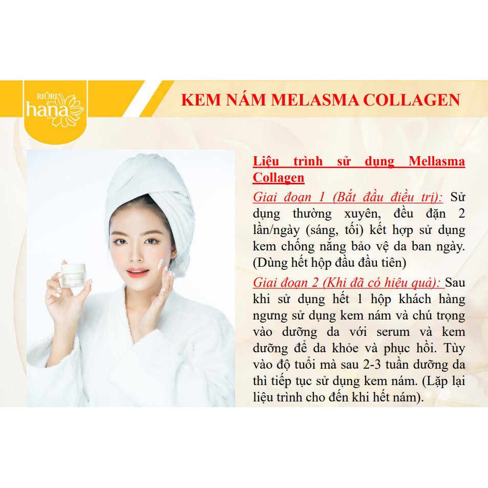 Ảnh Kem Ngừa Nám RIORI HANA MELASMA COLLAGEN CREAM 30g (Mới) 4