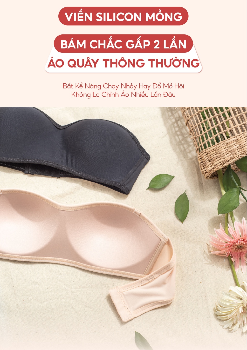 Mô tả Áo Quây Cup Ngang Viền Silicon Chống Tụt Loire BRQ02 - 5