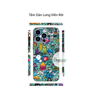 Tấm dán Skin Hoạt Hình FULL VIỀN Dành Cho 13prm , 12prm , 11prm , x, xsm , ip11 , ip12 , ip13 - FukiShop