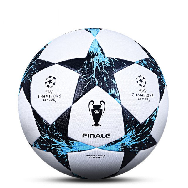 Quả bóng đá Champions số 5 +Tặng kèm kim bơm và túi lưới - Banh bóng đá cho thiếu niên