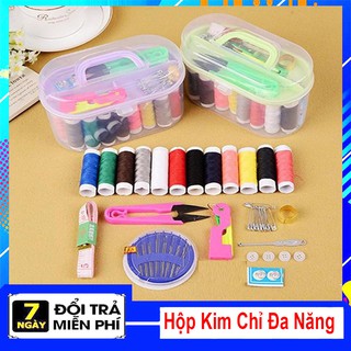 Hộp Kim Chỉ May Vá Đa Năng - Nhiều Đủ Món Tặng Kèm Hộp Đựng OKAMAS