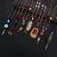 MERIGGIARE Sừng Cá Mặt Dây Chuyền Lễ Hội Handmade Dân Tộc Trang Sức Đảng Phật Giáo
