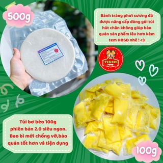 Bơ béo ăn kèm bánh tráng phơi sương 💖TIGER FOOD💖 Bơ trứng gà béo thơm ngon topping dùng cho đồ ăn vặt snack Siêu Ngon