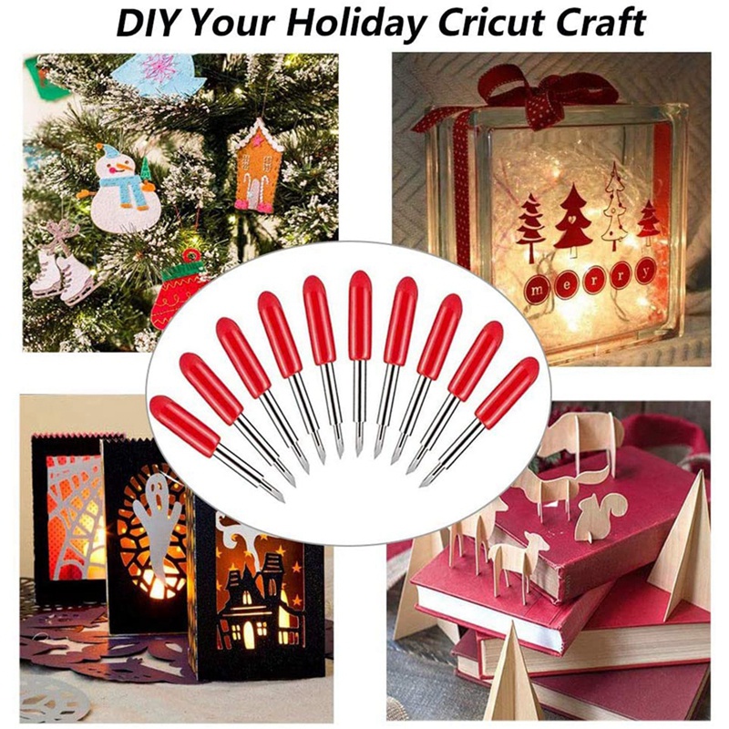 💖Bộ 40 Lưỡi Dao Cắt 45 Độ Thay Thế Tương Thích Với Máy Cắt Cricut