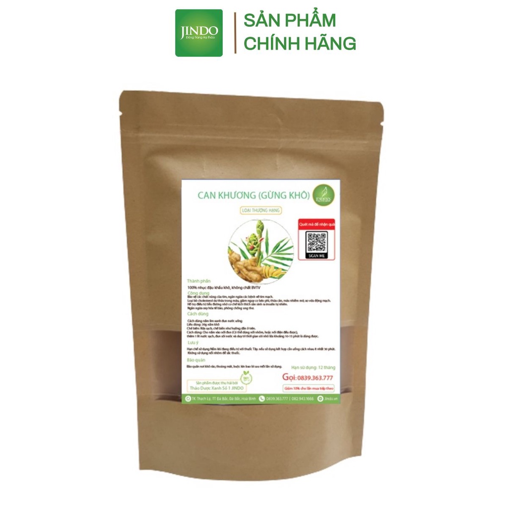 Can khương gọi là gừng khô thượng hạng JINDO 1kg