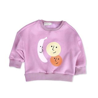 Áo nỉ hoodie trẻ em BATALA KIDS, áo nỉ cho bé gái hồng in hình họa tiết họa tiết dày dặn cho bé từ 9-25kg