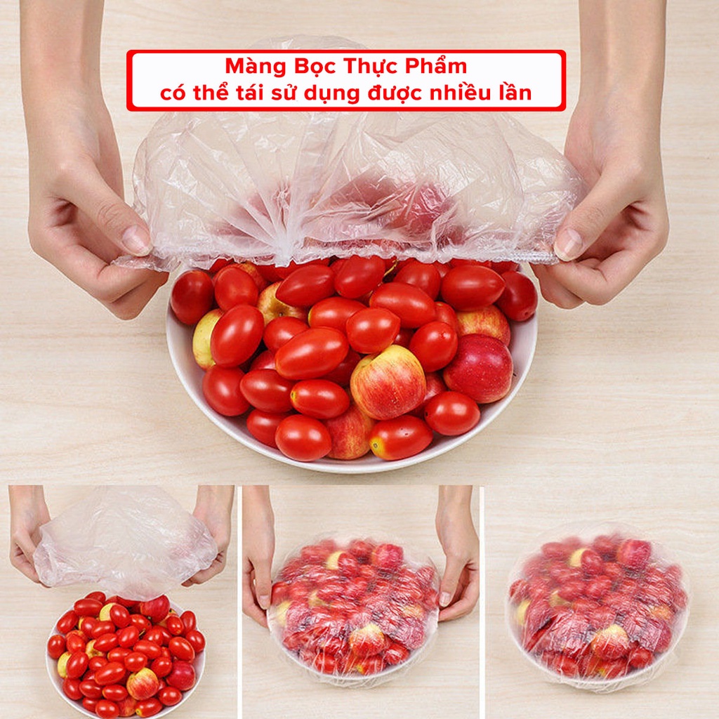 Ảnh Túi Màng Bọc Thực Phẩm PE An Toàn Có Chun Co Giãn Siêu Dai, Túi Gấu Bọc Đồ Ăn Thực Phẩm Có Thể Tái Sử Dụng Hãng Amalife 3