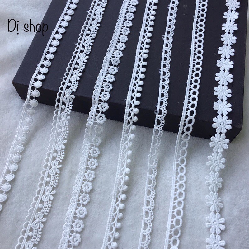REN VIỀN COTTON CÁC LOẠI giá 3m ( ren 1cm ; 1.2cm 2cm) | Shopee Việt Nam