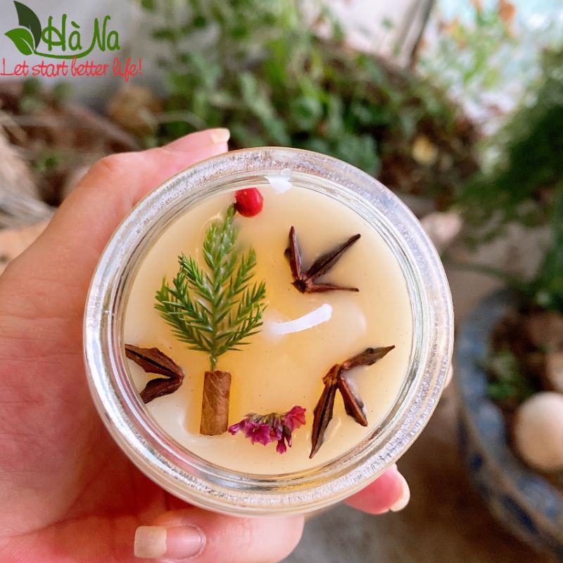 Nến thơm Noel 2021 - mùi cam quế thơm, ấm, ngọt ngào