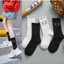 Tất cao cổ nam nữ vớ Unisex thời trang ABICA họa tiết chữ X màu trơn basic chất liệu dày dặn êm mịn T005