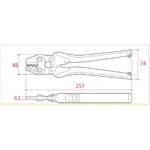 Kìm bấm cos 10 inch Tsunoda Nhật Bản - Kìm bấm cos đa năng - Kìm bấm cos loại tốt -Kìm bấm đầu cos bằng tay — ảnh 2