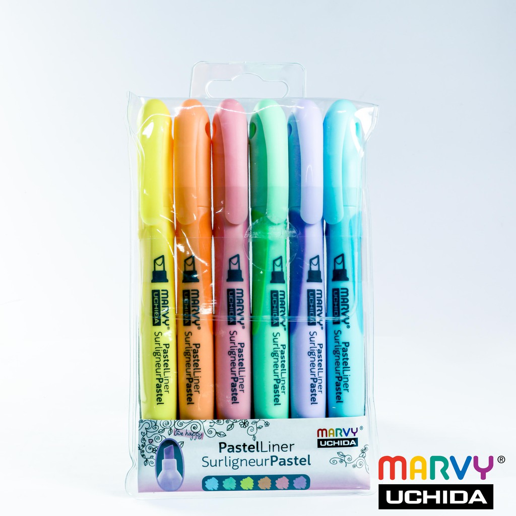 Ảnh Bút dạ quang Marvy Uchida 8000 màu pastel 2