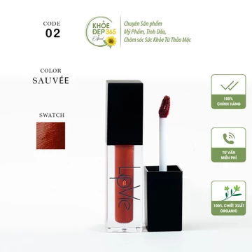 Son Kem Lipvie Matte Liquid Lipstick Màu Đỏ Gạch [#02 - SAUVÉE ] Không Chì Siêu Mềm Mượt 4,5g