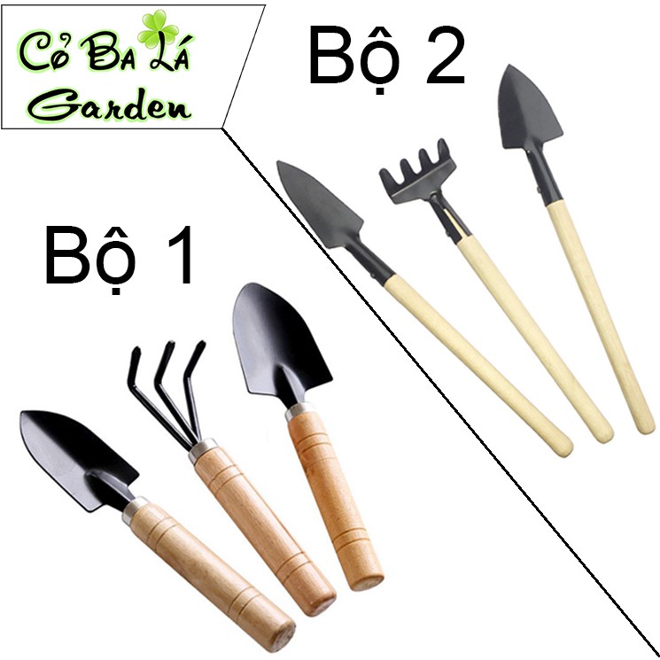 Bộ cuốc xẻng mini 3 món trồng cây cảnh | Shopee Việt Nam