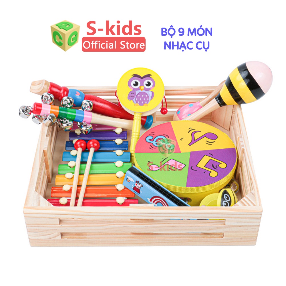 Ảnh Đồ chơi âm nhạc cho bé S-kids, Bộ nhạc cụ nhiều chi tiết bằng gỗ cho trẻ sơ sinh 3