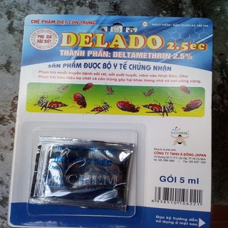 Thuốc diệt bọ chét chó mèo Delado 2.5EC – Diệt ve rận, ký sinh trùng, ghẻ hiệu quả, gói tắm diệt ký sinh cho thú cưng 10