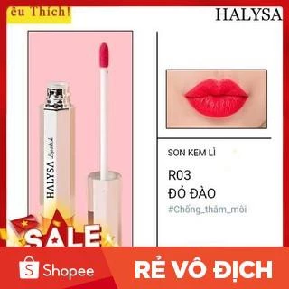 [Chính hãng] Son Kem Lì Halysa – Son chống thâm môi cao cấp - Son Đỏ Đào halysa.cosmetic