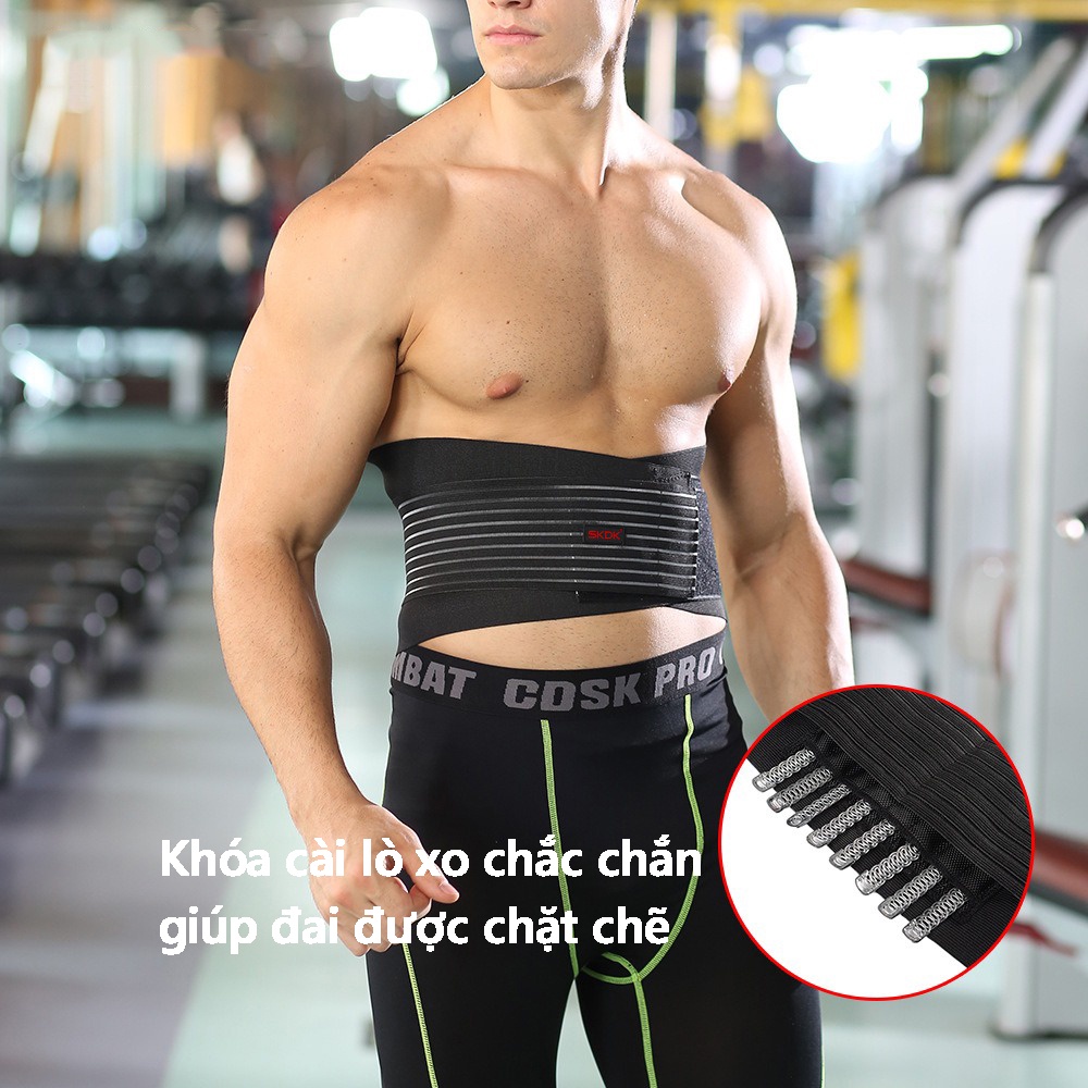 Mô tả Băng quấn bụng và lưng bảo vệ cột sống, tập gym, chống chấn thương CLEACCO - Hàng chính hãng BORO SPORT - 3