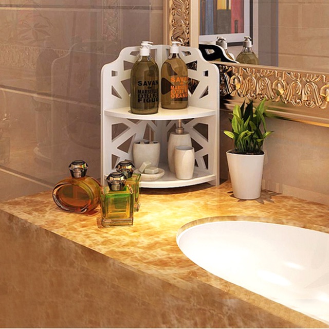 Kệ góc để đồ phòng tắm 2 tầng chất liệu chống thấm nước