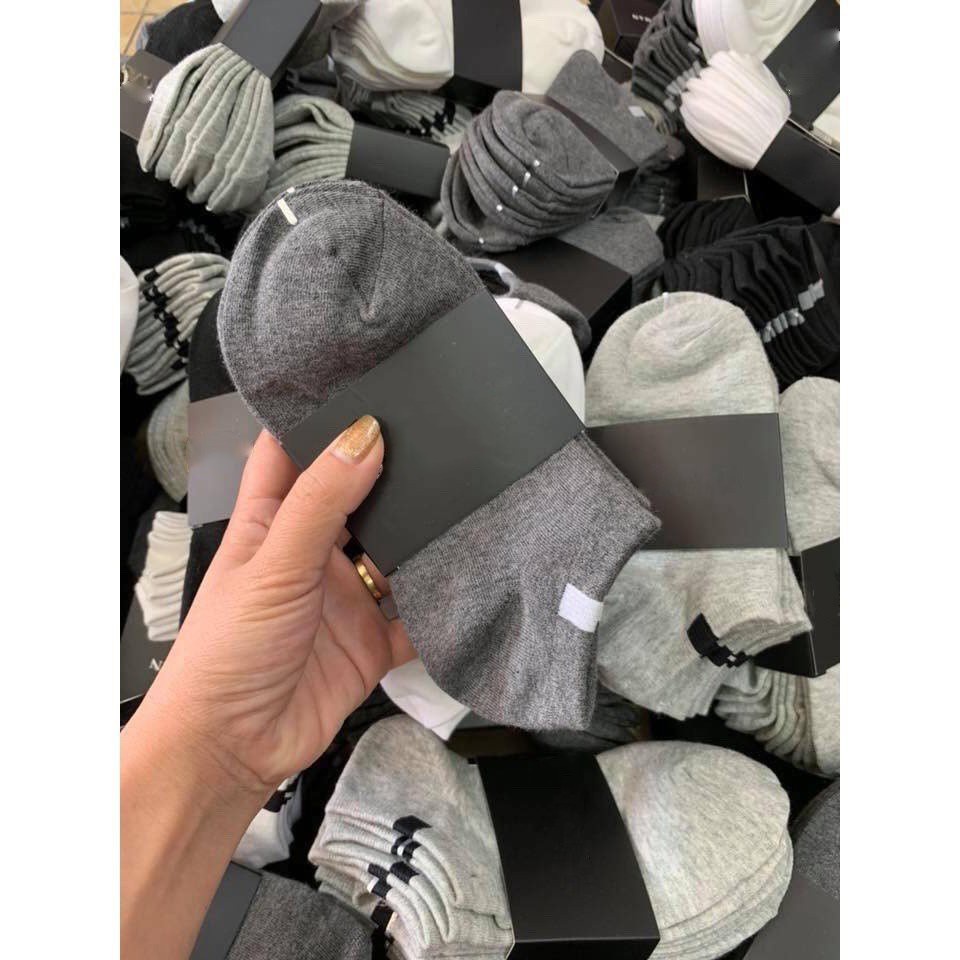 Tất nam nữ cổ ngắn, vớ nam 4 màu trơn cơ bản chất liệu cotton khử mùi kháng khuẩn