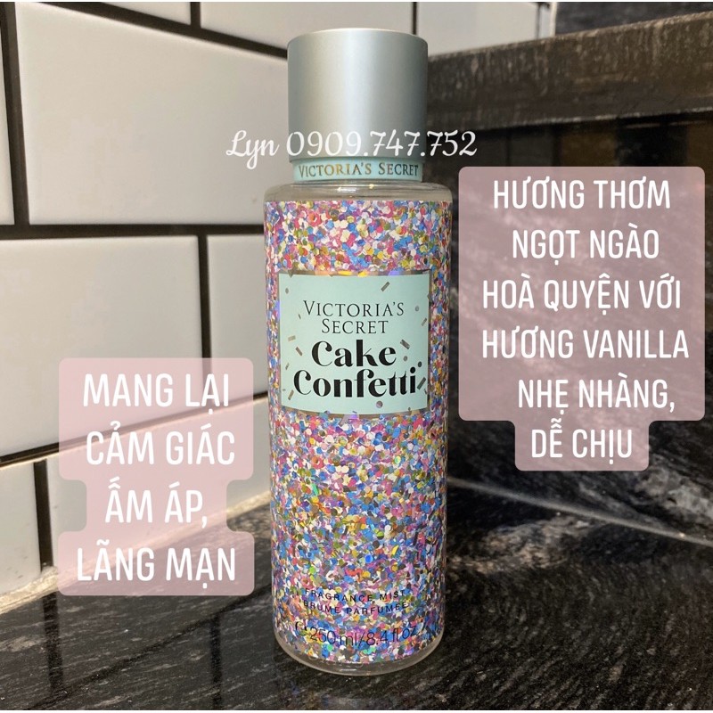 Cake Confetti 250ml N c Hoa X t Th m To n Th n Victoria s Secret Frangance Body mist VIC VS Limited