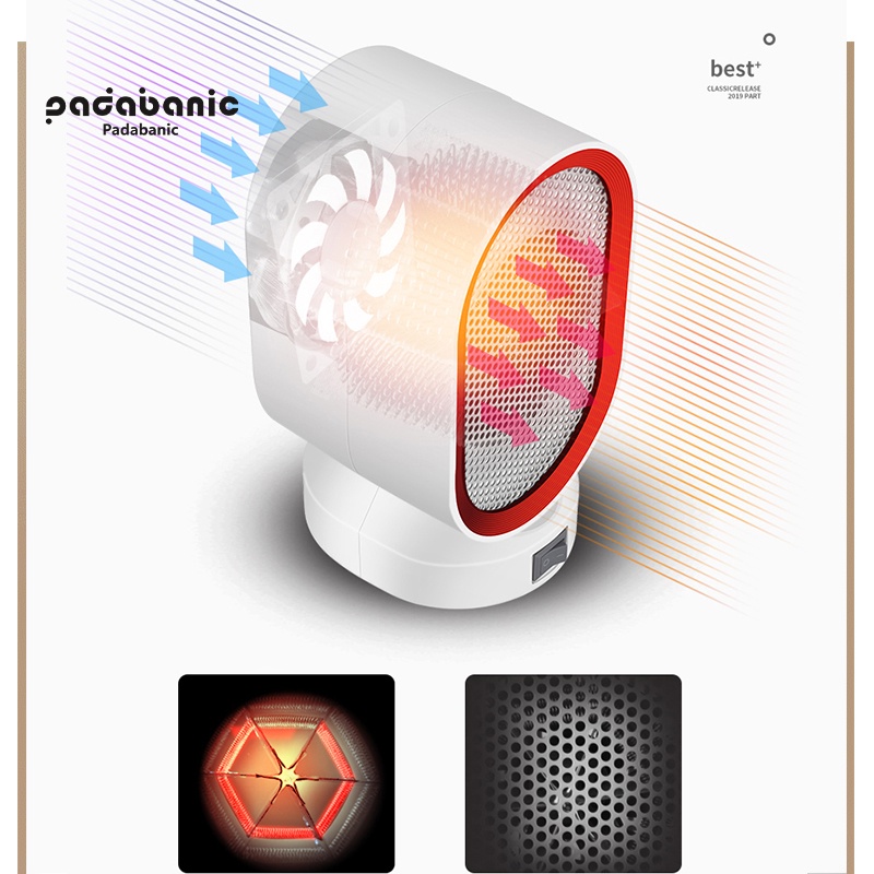 Ảnh Quạt Sưởi Mini Padabanic N6 Nhỏ Gọn Tiện Lợi An Toàn Khi Sử Dụng Để Bàn Tiện Lợi 1