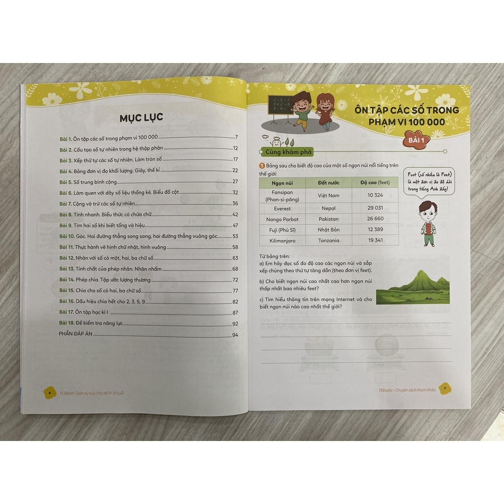 Sách - Combo Pomath Toán tư duy cho trẻ em 9 - 10 tuổi