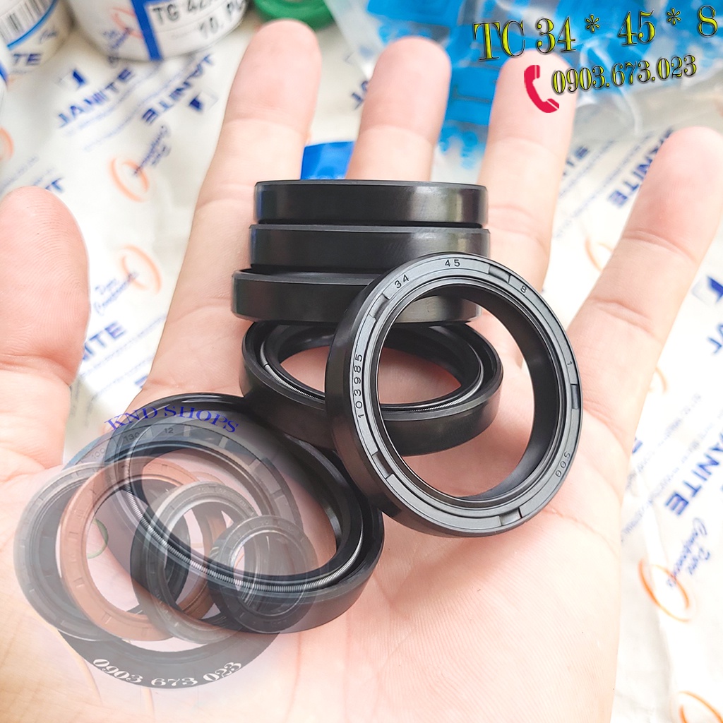 [01cai] Phớt dầu SOG TC 34*45*8 | Janite TG 34*45*8, Phớt lò xo chặn ...