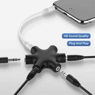 Bộ chia 1 ra 5 cổng âm thanh 3.5mm kèm dây cáp