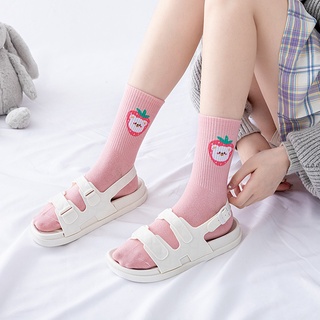 Tất nữ cổ cao Hàn Quốc kèm họa tiết đáng yêu vớ chân dài chất cotton siêu mềm co giãn 4 chiều thoáng khí HANASO TD026