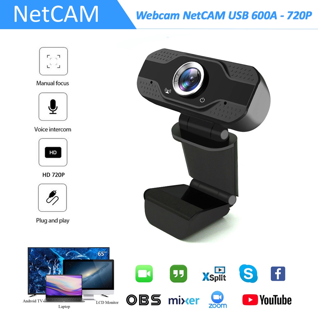 Webcam NetCAM USB 600A độ phân giải 720P Hãng phân phối chính thức ...