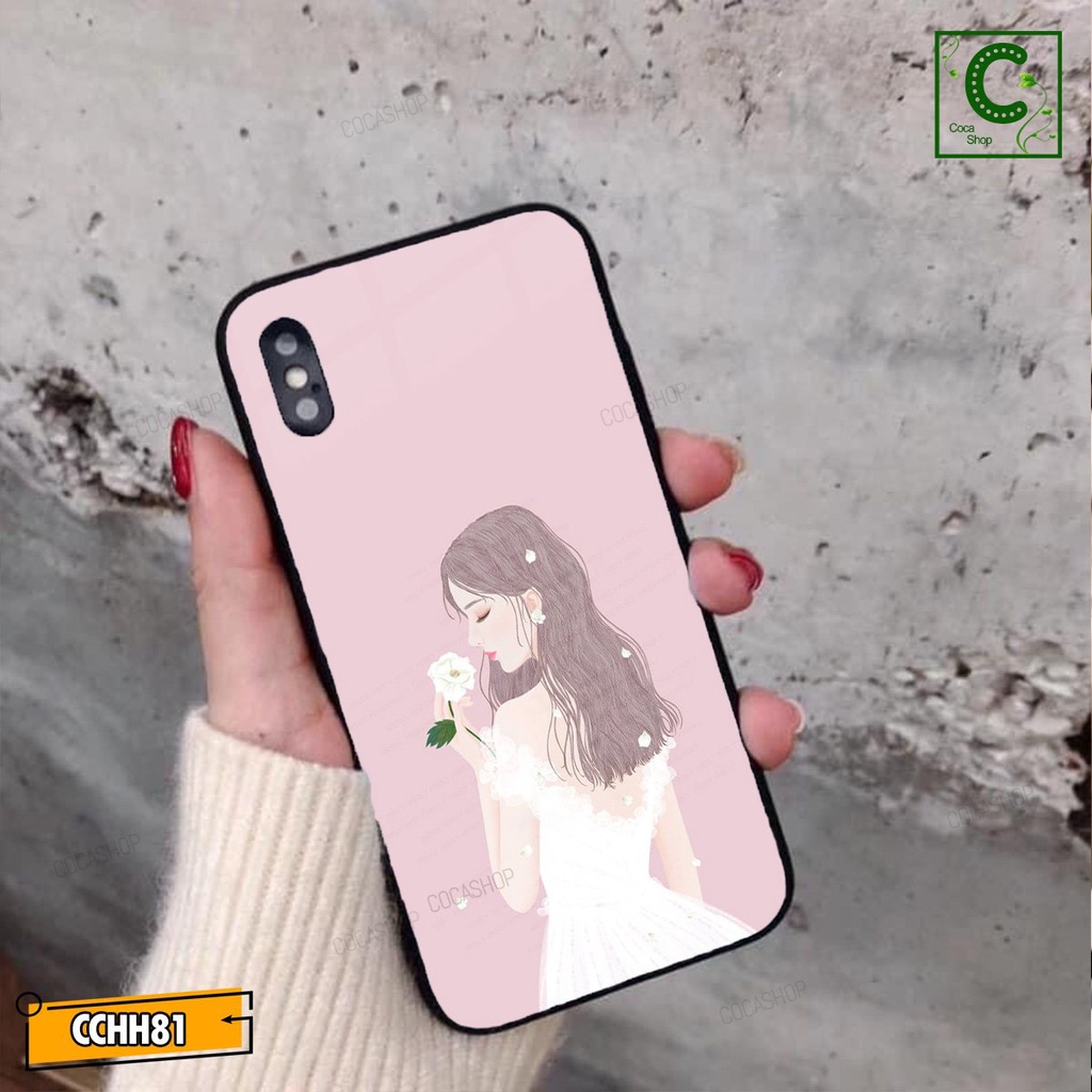 Ốp lưng iphone mặt kính mặt sáng bóng in hình cực đẹp, siêu bền - Cô dâu mặc váy trắng xinh đẹp lộng lẫy