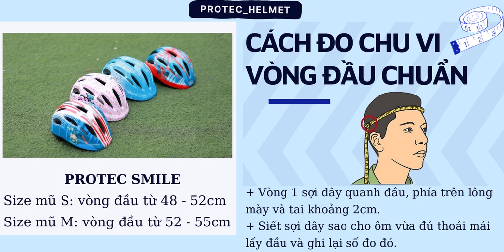 Mô tả Mũ bảo hiểm xe đạp trẻ em Protec SMILE, siêu nhẹ, có đèn hậu an toàn, họa tiết đẹp cho bé - 2