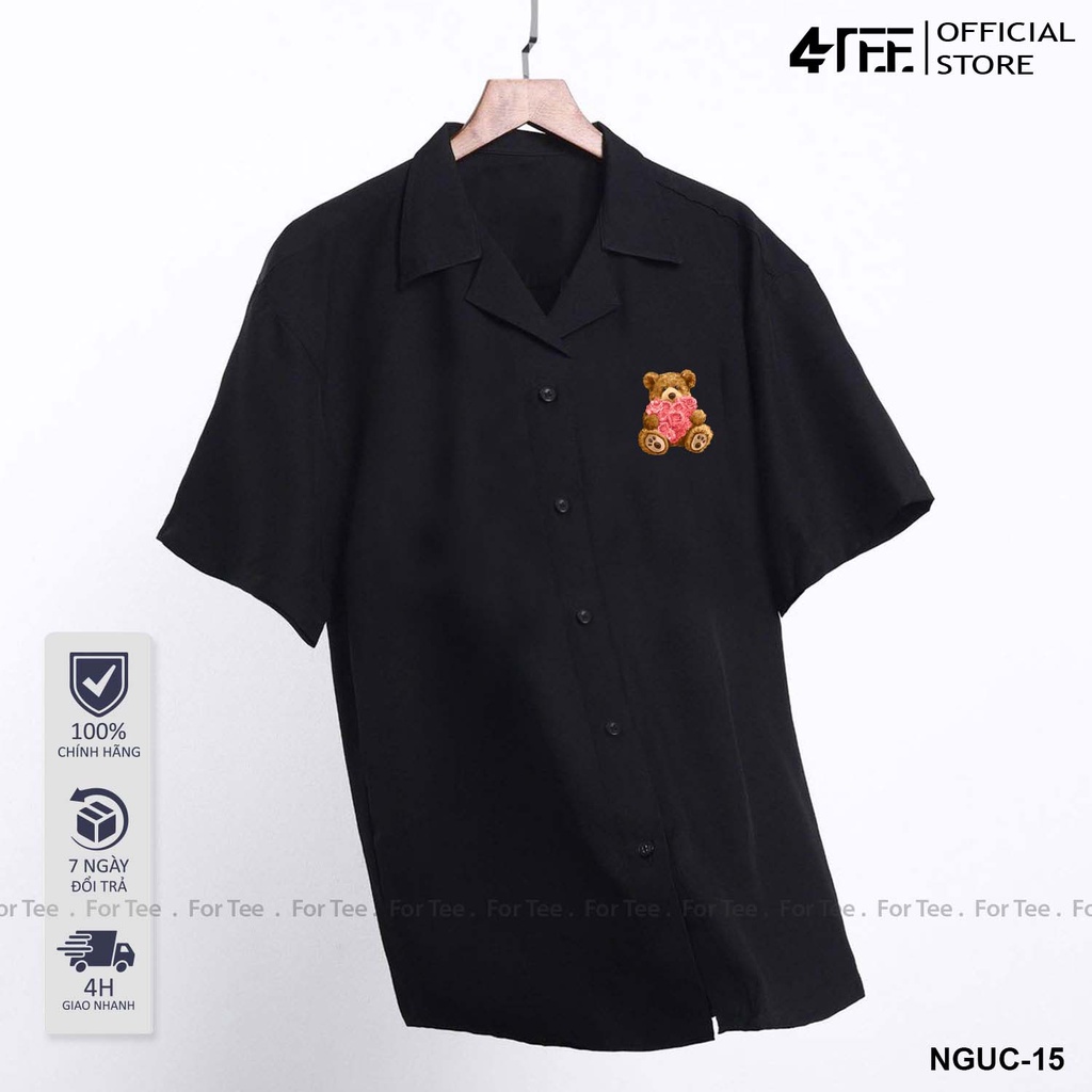 Áo sơ mi Basic Unisex form rộng , cổ vest -NGUC 15