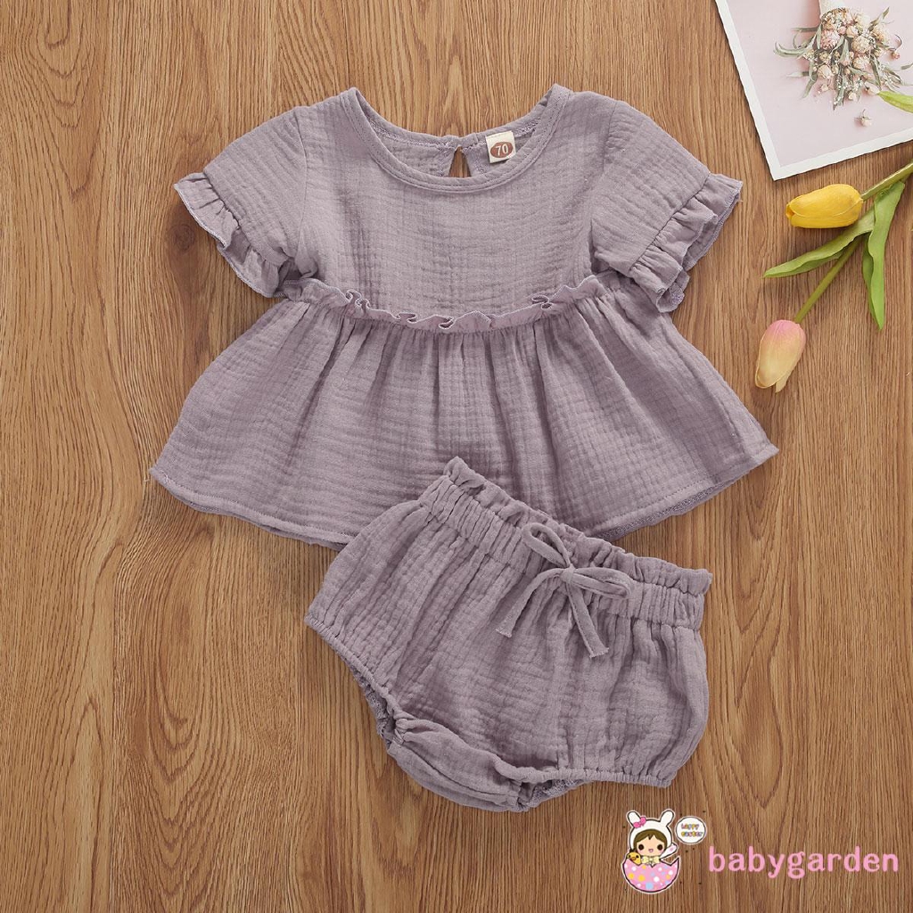Set Áo Thun & Quần Short Cho Bé Gái