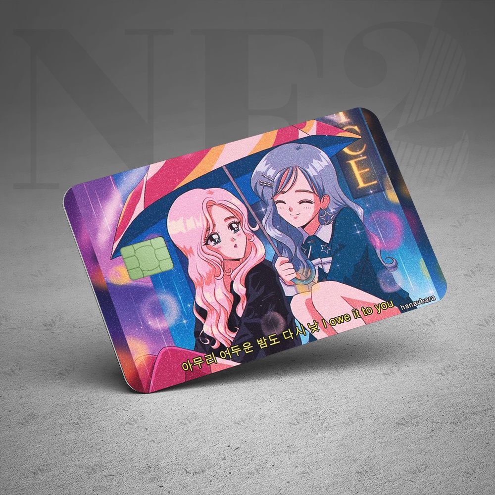 Miếng Dán Trang Trí HANAVBARA - Decal Sticker Thẻ ATM (Thẻ Chung Cư, Thẻ Xe, Debit, Credit) NF2