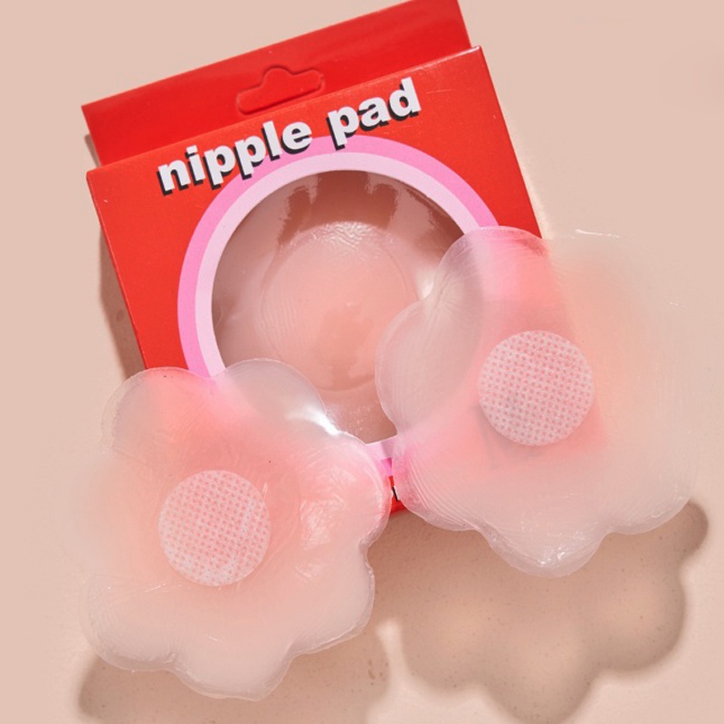 Miếng Dán Ngực Silicon UNDERCOOL Hình Cánh Hoa HỘP ĐỎ Tiện Dụng Dán Siêu Chắc Sử Dụng Nhiều Lần (2 miếng) DT03