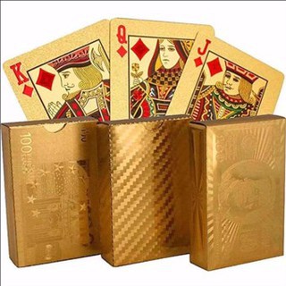 Bộ bài mạ vàng 24k mang tài lộc may mắn