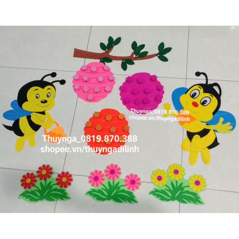 Bảng cắm cờ nêu gương bé ngoan tổ ong vải nỉ mầm non | Shopee Việt Nam