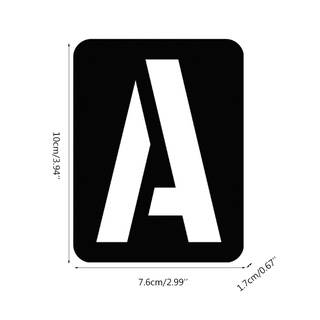 ELE 42 Miếng Chữ Số Stencil Bộ Bảng Chữ Cái Nhựa Tranh Mẫu Khuôn Bộ