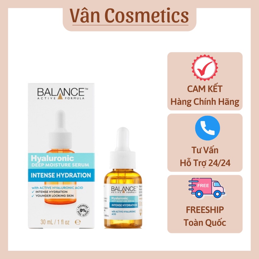 Tinh chất Hyaluronic Acid Balance Active Formula, serum dưỡng da cấp nước, dưỡng ẩm cho da