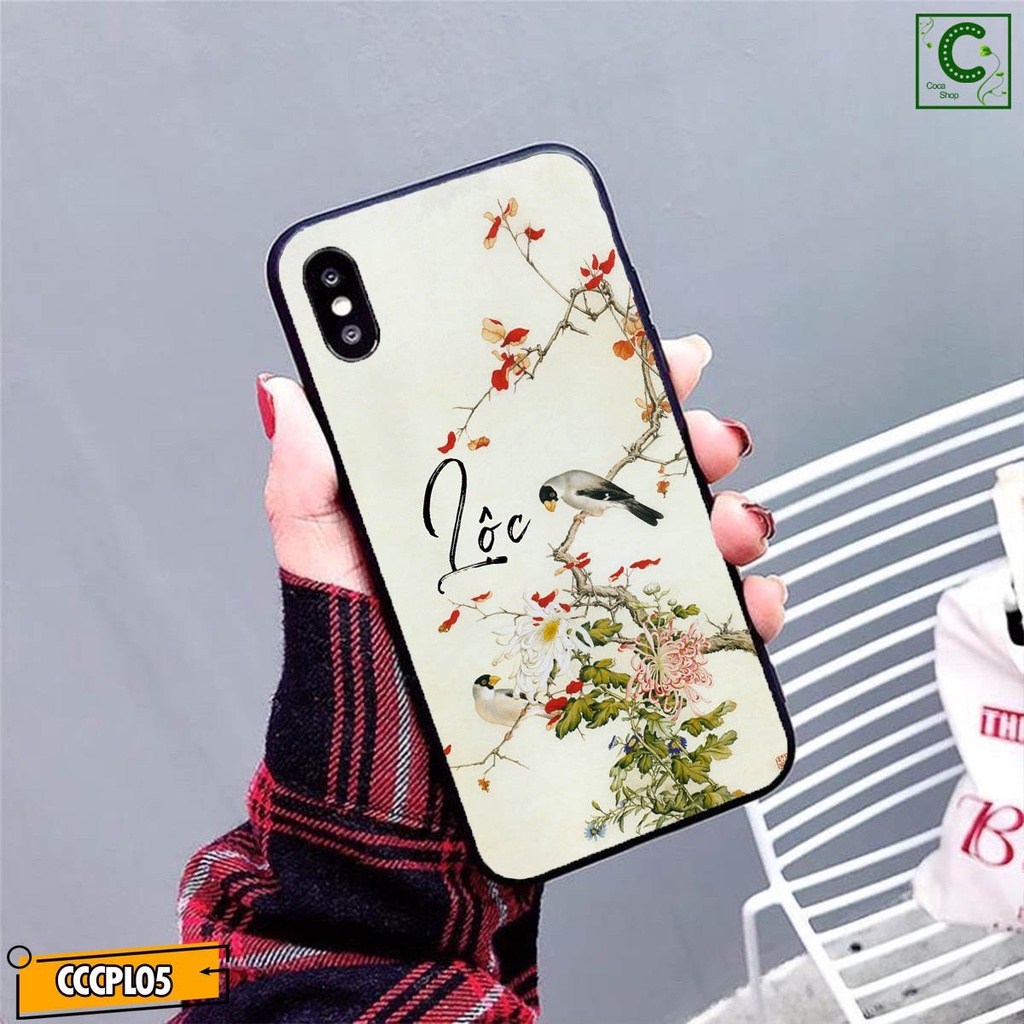 Ốp lưng iphone mặt kính in hình siêu bền - Cành hoa trồi lộc - 6/6plus/6s/6splus/7/7plus/8/8plus/x/.....
