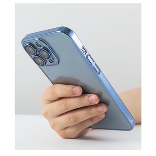 (Glimer)Ốp lưng trong cứng không ố viền màu bảo vệ camera cho ip 15/14/13/12/pro/promax