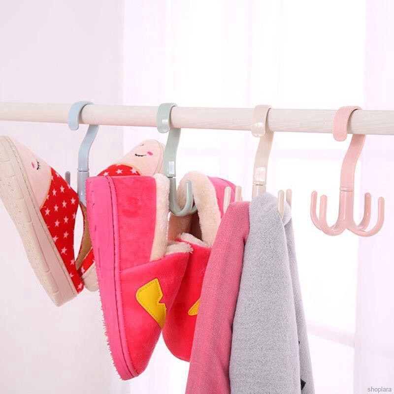 Móc treo đồ 💚CAM KẾT CHUẨN💚 Móc nhựa 4 chấu đa năng - Móc phơi giày dép, quần áo