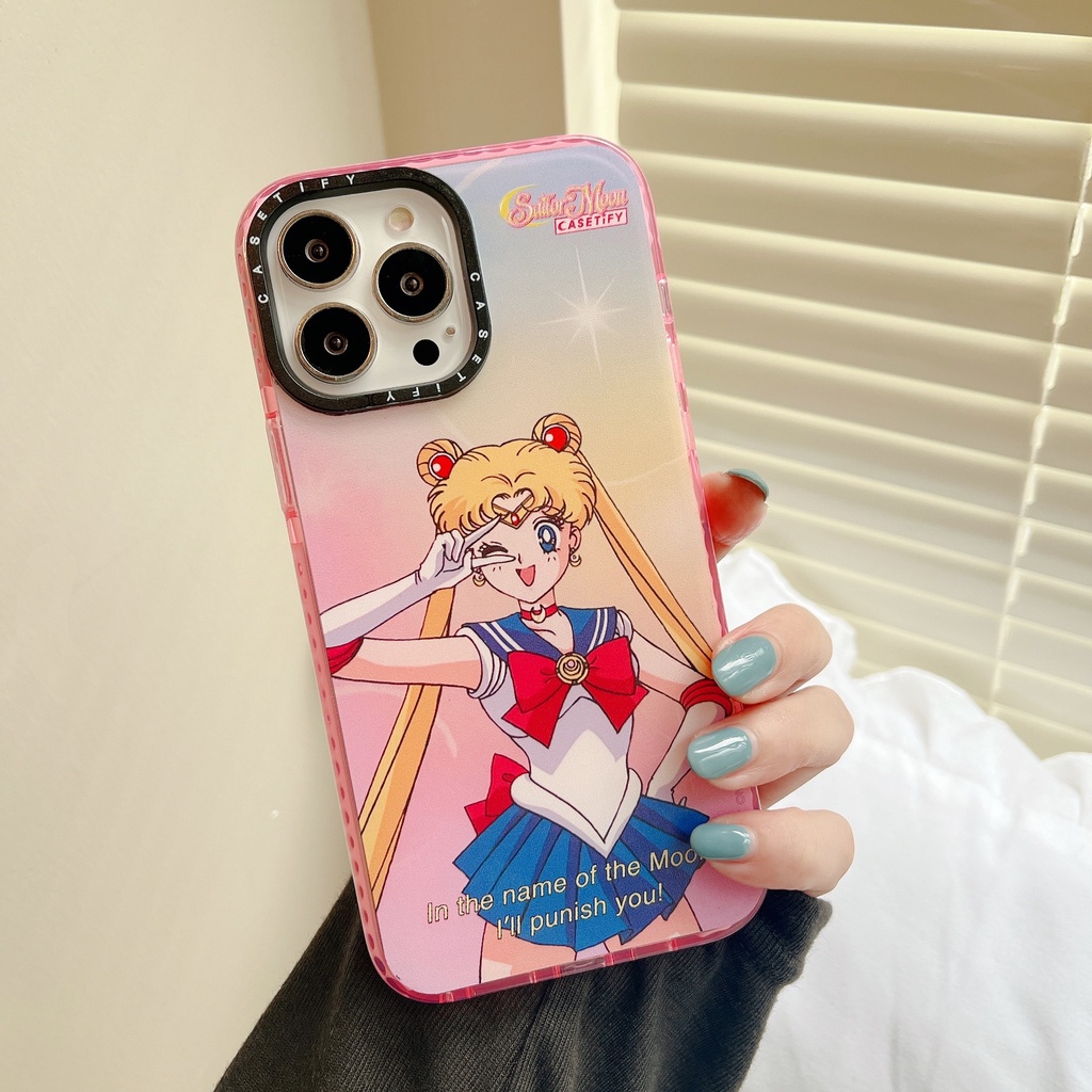 Sailor Moon Mercury Mars Venus Jupiter Retro Anime Nhật Bản Phim Hoạt Hình SoftCase Cover Vỏ Tương Thích Cho iPhone 17 Pro Max Air Plus 16 / 15 / 14 / 13 / 12 / 11 / XR / X / XS / SE / 8 / 7 / 6